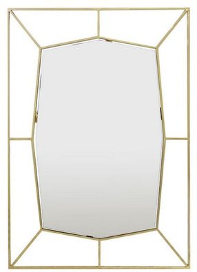 Casa Padrino Designer Wandspiegel Gold 67 x H. 100 cm - Edelstahl Spiegel - Luxus Dek