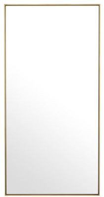 Casa Padrino Luxus Spiegel / Wandspiegel Messingfarben 90 x H. 180 cm - Garderobenspi