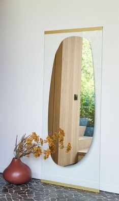 Casa Padrino Designer Spiegel Gold 71 x H. 178 cm - Eleganter Wandspiegel - Luxus Kol