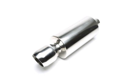 TA Technix Edelstahl Sportendschalldämpfer Universal 110MM OVAL / Angeschrägt