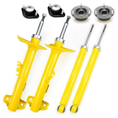 4 SPORT-STOßDÄMPFER VORNE + HINTEN + 4 Domlager - FÜR BMW 3ER E36 AB 06/92