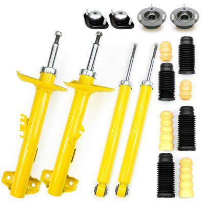4 SPORT-STOßDÄMPFER VORNE HINTEN + Domlager + Staubschutz FÜR BMW 3ER E36 06.92