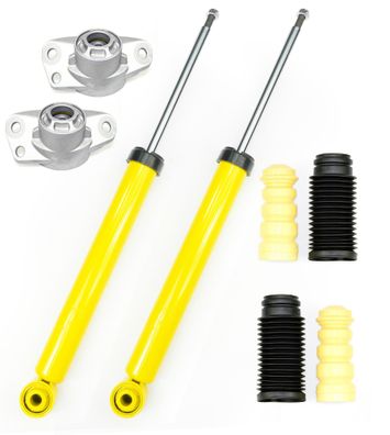 2 SPORT-STOßDÄMPFER HINTEN + 2X Domlager + 2X Staubkappen - GOLF 5 GOLF 6 A3 8P