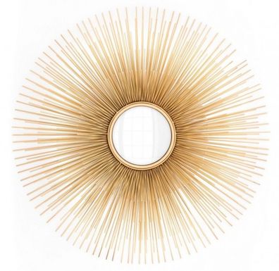 Casa Padrino Luxus Wand Spiegel Sonne Gold - Convexer Spiegel