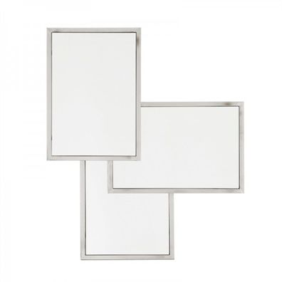 Casa Padrino Luxus Spiegel Neo Klassisch 80 x H 96 cm Edelstahl vernickelt - Wandspie