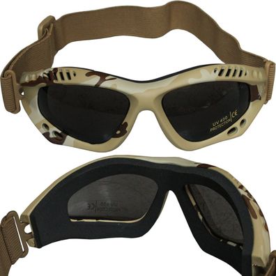 Scorpion Optics Tactical Sportbrille Sonnenbrille Outdoorbrille Desert Camo UV400