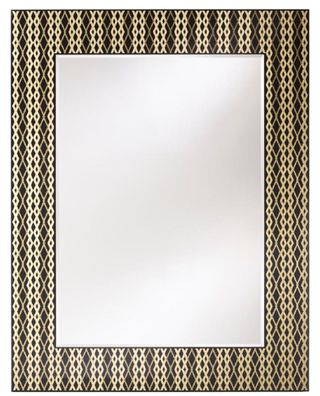 Casa Padrino Designer Wandspiegel Schwarz / Bronze / Gold 99 x H. 127 cm - Wohnzimmer