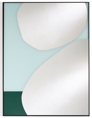 Casa Padrino Designer Wandspiegel Hellblau / Grün 81 x H. 107 cm - Wohnzimmer Spiegel