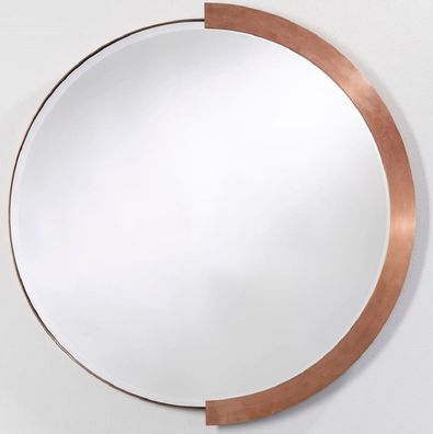 Casa Padrino Luxus Spiegel Rot-Kupferfarben 81 x H. 84 cm - Edler Wandspiegel mit Met