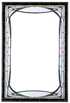 Casa Padrino Luxus Tiffany Wandspiegel Mehrfarbig 50 x H. 75 cm - Rechteckiger Jugend