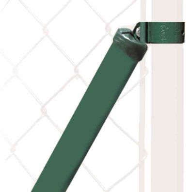 Strebe 34 x 2000 mm verzinkt + grün mit 44er Schelle