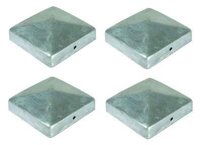 4x Pfostenkappe Pyramide 71x71 mm Zaunkappe Zierkappe Pfahl Kappe feuerverzinkt