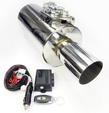 3,5" / 89MM Klappenauspuff Klappen-schalldämpfer MIT Auspuff-klappe, Endtopf