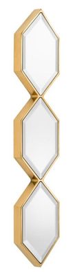 Casa Padrino Designer Wandspiegel Gold 25 x H. 110 cm - Luxus Wohnzimmer Spiegel