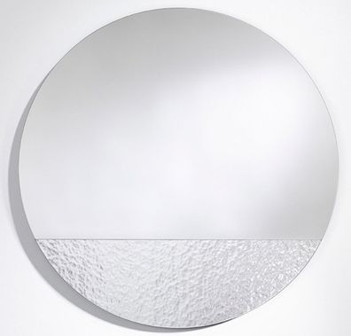 Casa Padrino Luxus Wandspiegel Ø 96 cm - Runder Spiegel mit strukturierter Oberfläche
