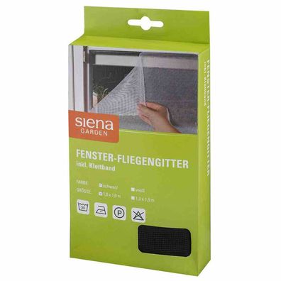 Fenster-Fliegengitter 1,0 x 1,0 m, schwarz