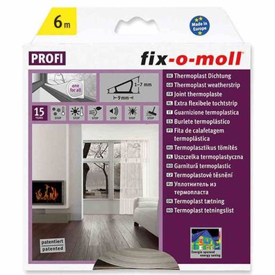 Thermoplast-Profildichtung 6 m 7 x 9 mm transparent
