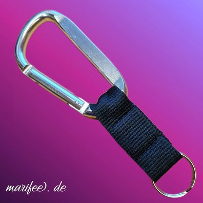 3 Stück Aluminium-Schlüsselanhänger, Karabinerhaken 78 x 43 x 7 mm Art.-Nr. 13041