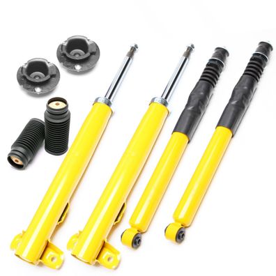 SPORT-STOßDÄMPFER GAS VORNE + HINTEN + Domlager Staubschutz - W201 W124 E-KLASSE