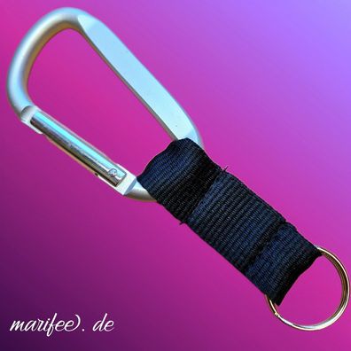 3 Stück Aluminium-Schlüsselanhänger, Karabinerhaken 78 x 43 x 7 mm Art.-Nr. 13043