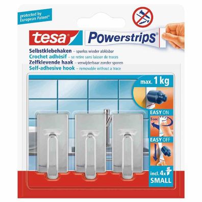 Powerstrips Haken Classic chrom Inhalt: 3 Stück