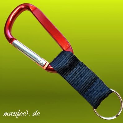 3 Stück Aluminium-Schlüsselanhänger, Karabinerhaken 78 x 43 x 7 mm Art.-Nr. 13044