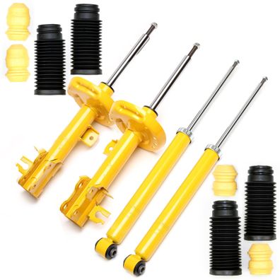 4X SPORT-STOßDÄMPFER Gasdruck VORNE HINTEN + 4X Staubkappen - MITO PUNTO CORSA D