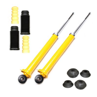 2X SPORT-STOßDÄMPFER Gasdruck HINTEN + Domlager + Staubkappen - AUDI 80 B4