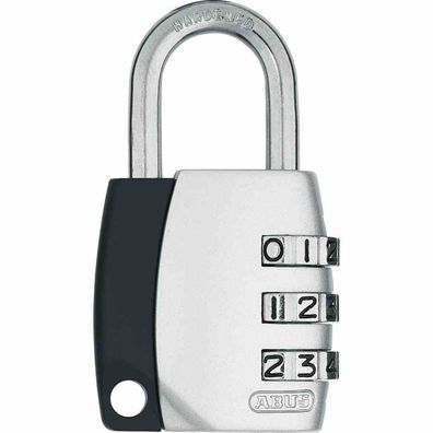 ABUS 179323 9345 Kombinations-Zahlenschloss 155/30SB/F, 30 mm, Silber