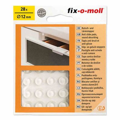 Rutschstopper transparent 12 mm, 28 Stück