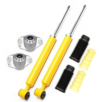 2X SPORT-STOßDÄMPFER Gasdruck HINTEN + Domlager + Staubkappen - AUDI A1 POLO