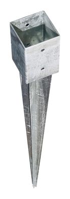 Bodenhülse Einschlagbodenhülse 9x9x75 cm Einschlaghülse Pfostenträger verzinkt