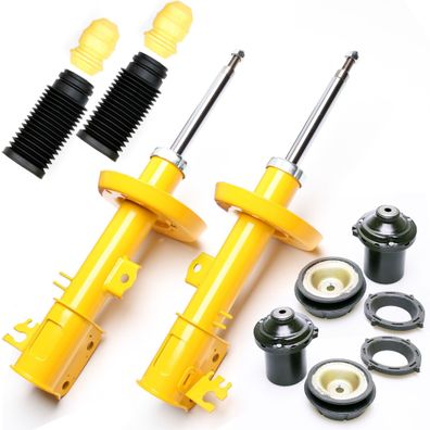 2X SPORT-STOßDÄMPFER Gasdruck VORNE + Domlager + Staubkappen - OPEL VECTRA B