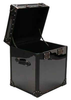 Casa Padrino Luxus Truhe Schwarz 49 x 44 x H. 57 cm - Handgefertigte Truhe im Kofferl