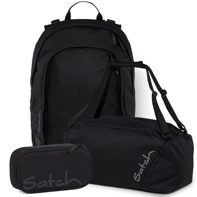 satch Set aus air + Sporttasche + Schlamperbox 26, Blackjack, Mädchen & Jungen