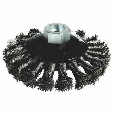 Scheibenbürste gezopft 125mm/22,2 Draht Bürste Winkelschleifer Werkzeuge TOP NEU