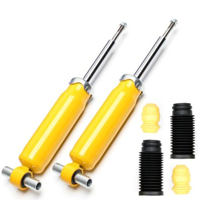 2X SPORT-STOßDÄMPFER Gasdruck VORNE + Staubkappen FÜR VW Transporter T3