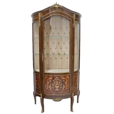 Casa Padrino Barock Glas Vitrine Vitrinenschrank - Barock Möbel - Vitrinenschrank - W