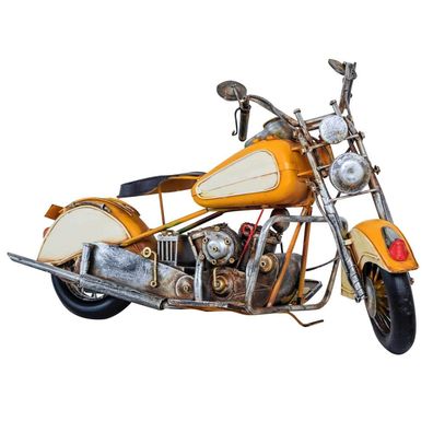 Modellmotorrad Nostalgie Blech Metall Motorrad Oldtimer Antik-Stil 60cm