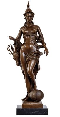Bronzeskulptur Diana Göttin nach Hubert Gerhard Replikat Retro Design Dekoration