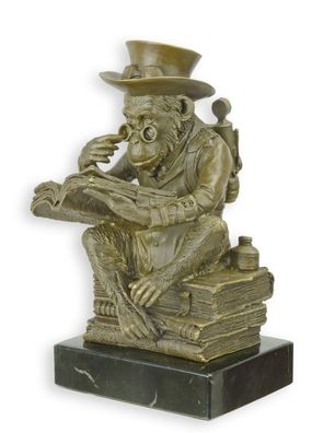 Bronzeskulptur Darwin Affe Steampunk Replikat Retro Design Dekoration