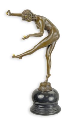 Bronzeskulptur Tänzerin Replikat Retro Design Dekoration