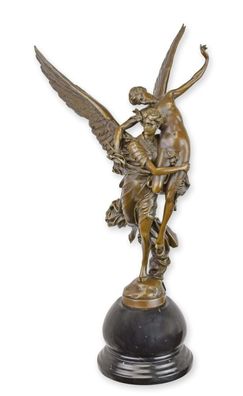 Bronzeskulptur Gloria Victis nach Antonin Mercié Replikat Retro Design Dekoration