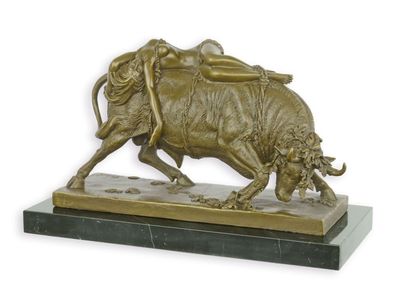 Bronzeskulptur Europa und Stier nach Debut Replikat Retro Design Dekoration