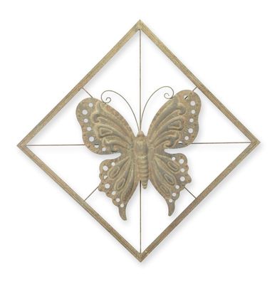 Wanddekoration Schmetterling aus Eisen Replikat Retro Design Dekoration
