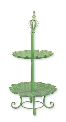 Etagere zweistöckig Kuchenständer Metall Replikat Retro Design Dekoration