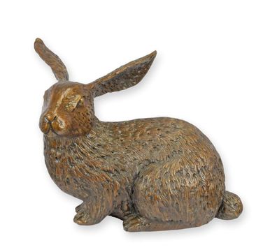 Bronzeskulptur Kaninchen Hase Replikat Retro Design Dekoration