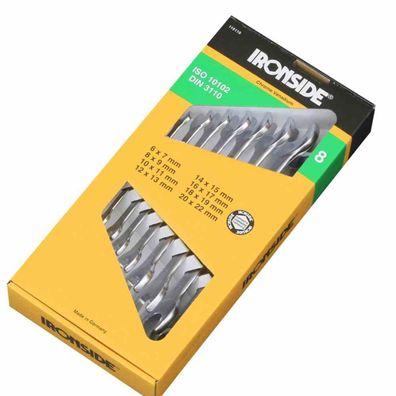 Doppel-Maulschlüssel-Set 8-teilig Chrom-Vanadium-Stahl
