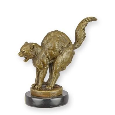 Bronzeskulptur einer Katze Replikat Retro Design Dekoration