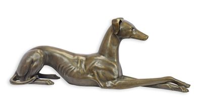 Bronzeskulptur Windhund Replikat Retro Design Dekoration
